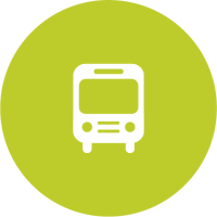 Icon mit einem Bus, steht für Bahnhof.