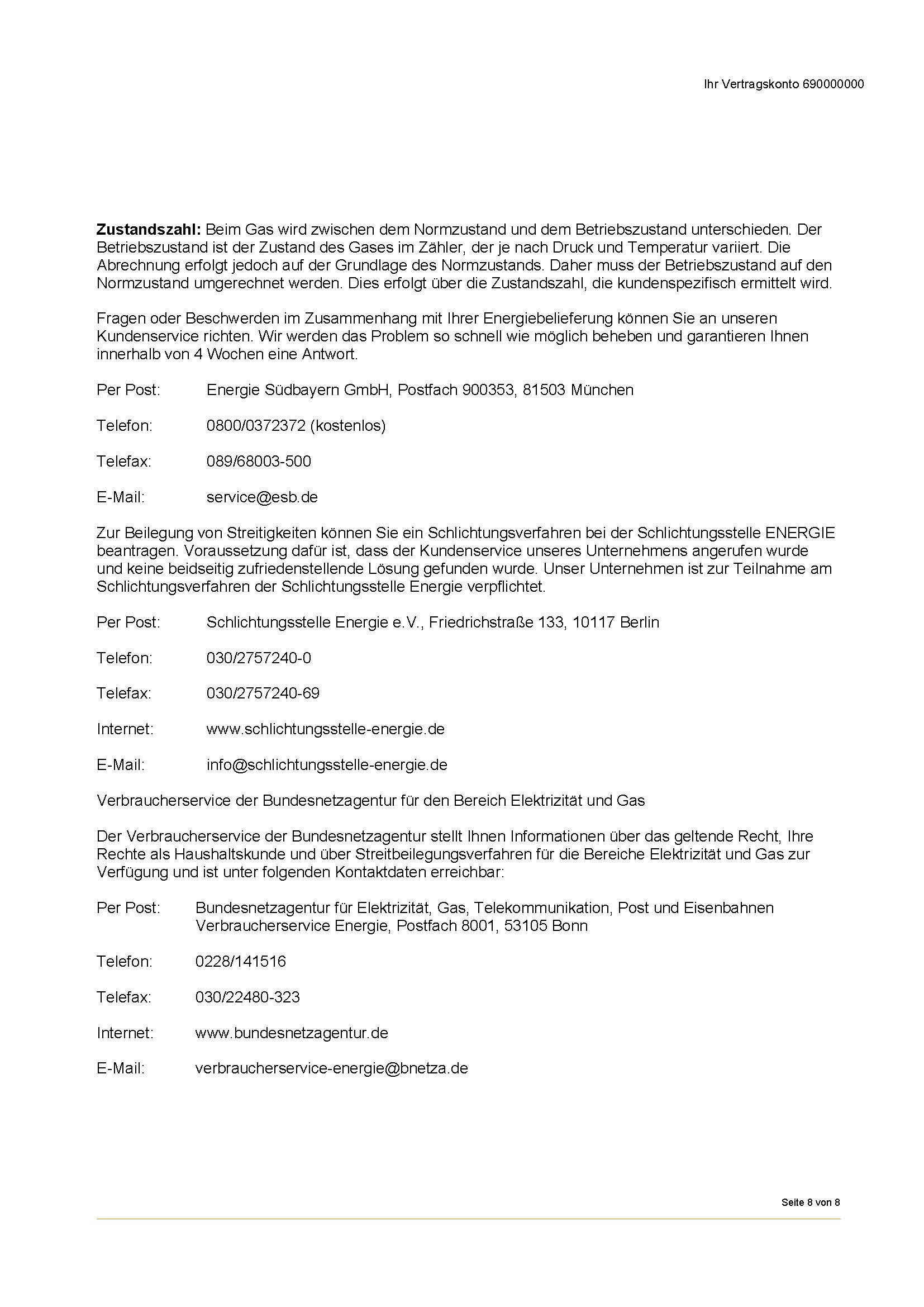 Rechnungserläuterung zu Seite 8 der Jahresabrechnung Erdgas.