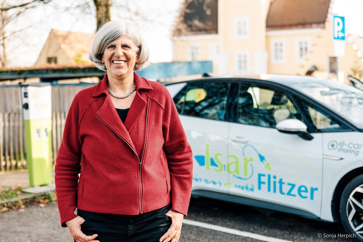 Der Isar Flitzer, ein E-Carsharing Fahrzeug im Landkreis München.