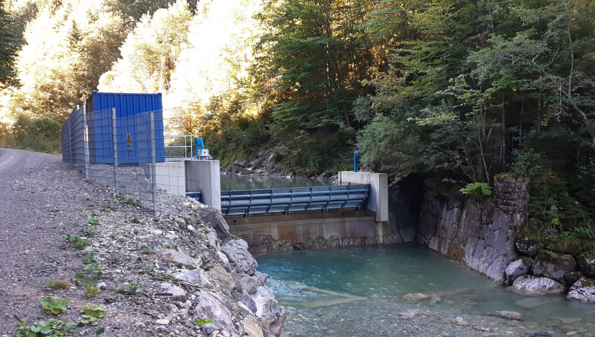 Ein Wasserkraftwerk der Ammer-Loisach Energie.