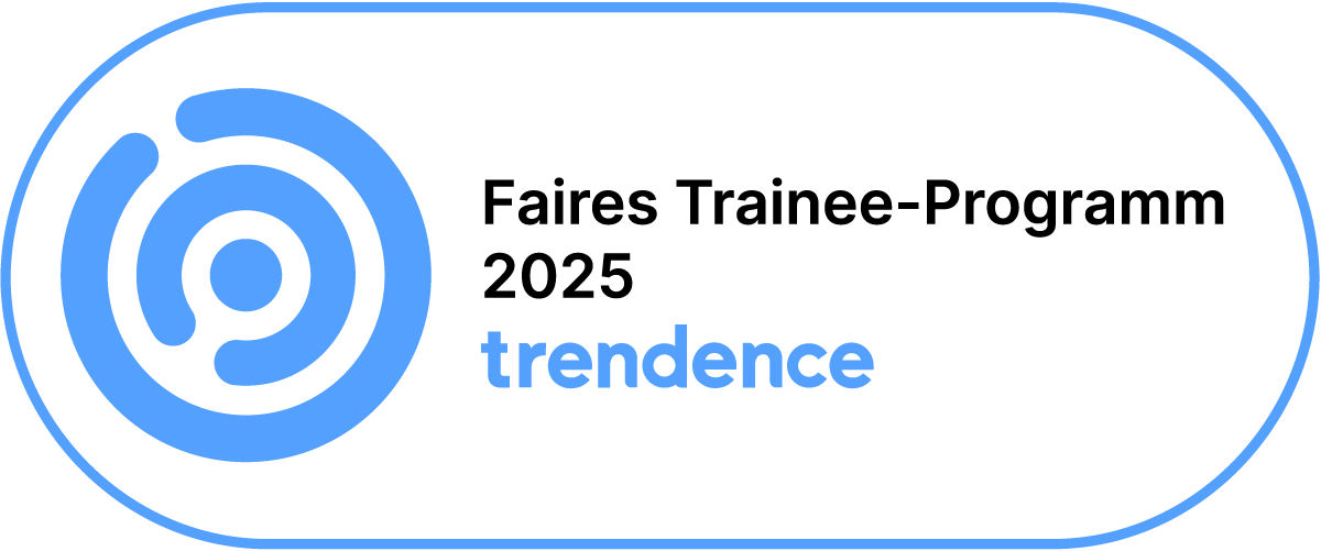 Siegel von Trendence für ein faires Trainee Programm 2025.